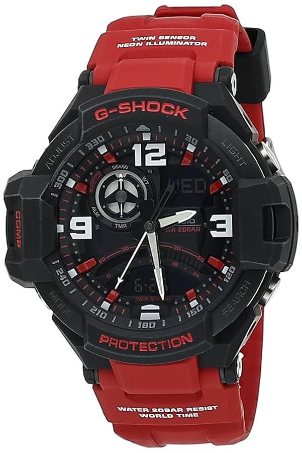 CASIO G-SHOCK ＧＡ-1000 ブラック/オレンジ(美品) G-SHOCK Gショック マスターオブG スカイコックピット